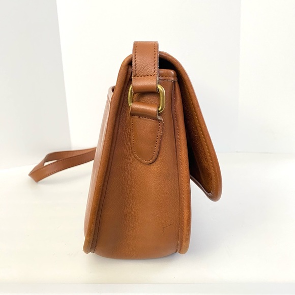 Vintage Coach City Bag British Tan Leather Shoulder Bag #9790 Made in USA 1996 - Picture 6 of 17